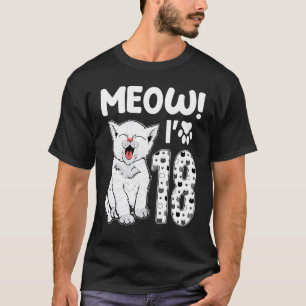 Camiseta Miau Sou Menina de 18 Anos Aniversário de 18 Anos