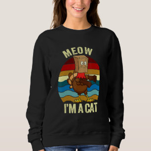 Camiseta Miau Sou um Gato Dabbing Peru Gato Falso Dia de Aç