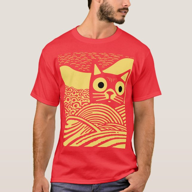 Camiseta Miau vintage vintage retrô (Frente)