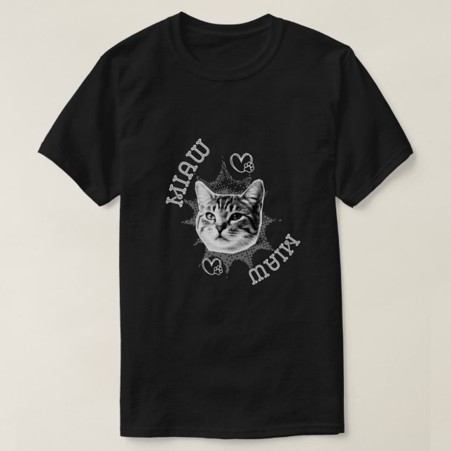 Camiseta MIAW: Um Design puramente divertido (Frente do Design)