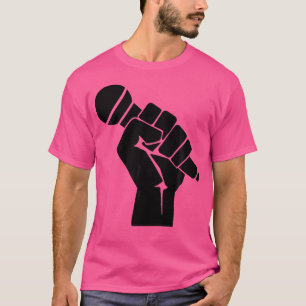 Camiseta Mic Raise - Gráfico de Microfone Hip Hop da Escola