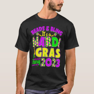 Camiseta Miçanga & Bling É uma Mardi Gras Thing Mask Miçang