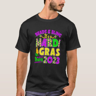 Camiseta Miçanga & Bling É uma Mardi Gras Thing Mask Miçang