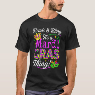 Camiseta Miçanga & Bling É uma Máscara de Festa de Coisa do