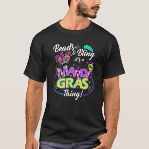 Camiseta Miçanga E Bling É Um Carniv Mardi Gras Ardi Gras