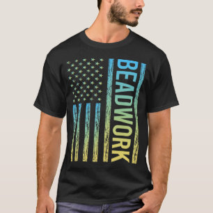 Camiseta Miçangas de carga do sinalizador de gradação