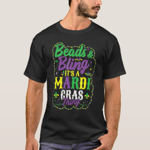 Camiseta Miçangas E Bling É Uma Coisa De Gras Mardi Legal E