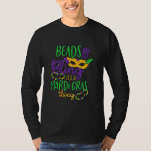 Camiseta Miçangas e Bling É uma coisa de "Mardi Gras" Legal