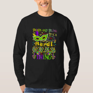 Camiseta Miçangas e Bling É uma coisa do Mardi Gras_2