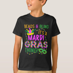 Camiseta Miçangas E Bling É Uma Coisa Mardi Gras Nola Festi