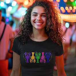 Camiseta Miçangas e lagostas Coloridas