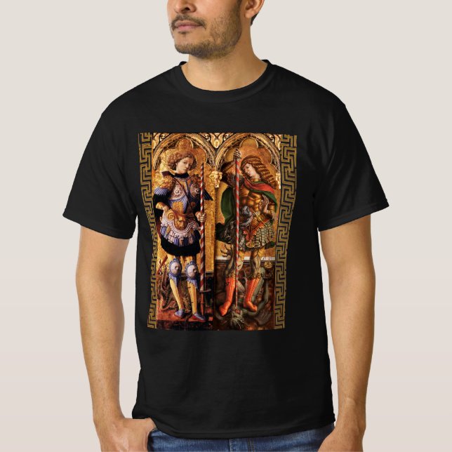 Camiseta Michael Archangel e o Santo George com Dragão (Frente)