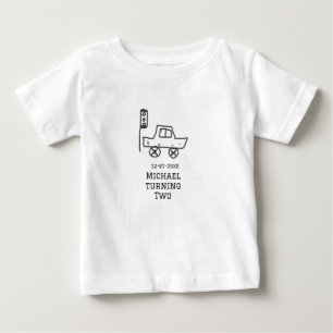Camiseta Michael completando dois anos de idade carro de br