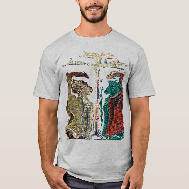 Camiseta "Michael contra a satã" por Michael Crozz (Frente)