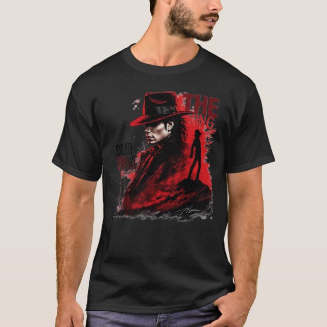 Camiseta Michael Jackson Smooth Criminal - O Rei do Pop (Frente)