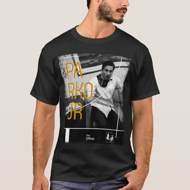 Camiseta Michael Scott Parkour â€“ O Momento Clássico de Th (Frente)