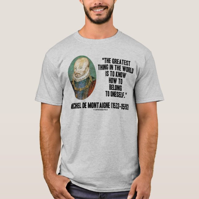 Camiseta Michel de Montaigne como oneselfpertencer- (Frente)
