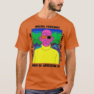 Camiseta Michel Foucault - Design da cotação retrô