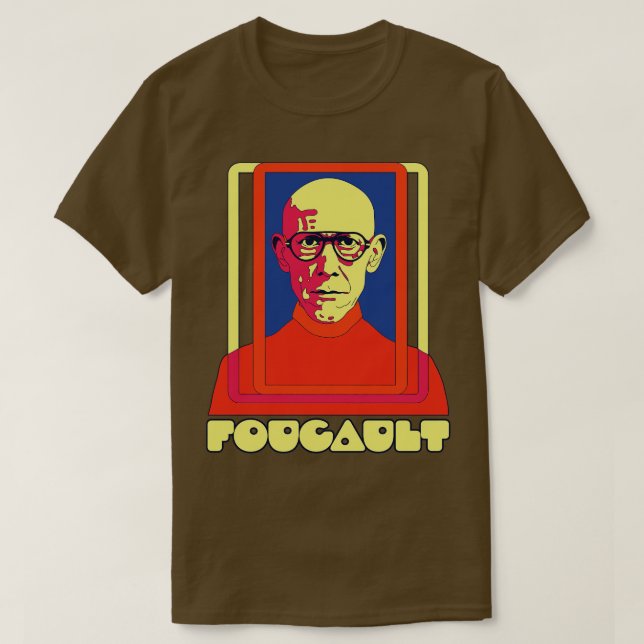 Camiseta Michel Foucault Retro 70s (Frente do Design)