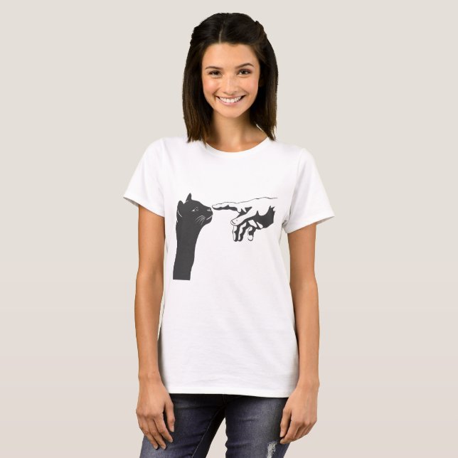 Camiseta Michelangelo Cat - Escolher cor de fundo (Frente Completa)