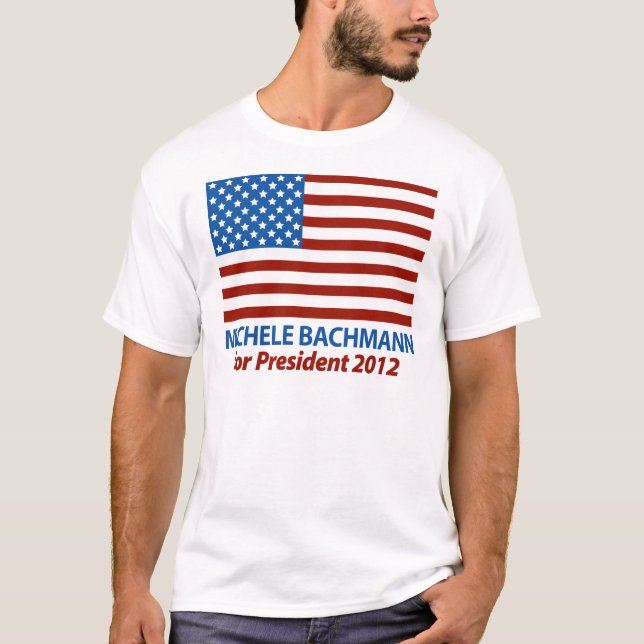 Camiseta Michele Bachmann para o presidente 2012 (Frente)