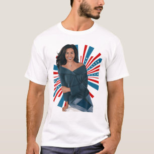 Camiseta Michelle Obama, Patriótica História das Mulheres A