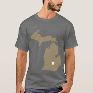 Camiseta Michigan Amor em Mocha Oversized