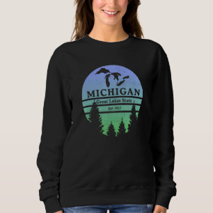 Camiseta Michigan Excelente Lake Silhouette Souveni