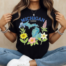 Camiseta Michigan Flowers Impressão floral