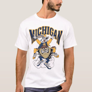 Camiseta Michigan Football Vintage Style Crewneck
