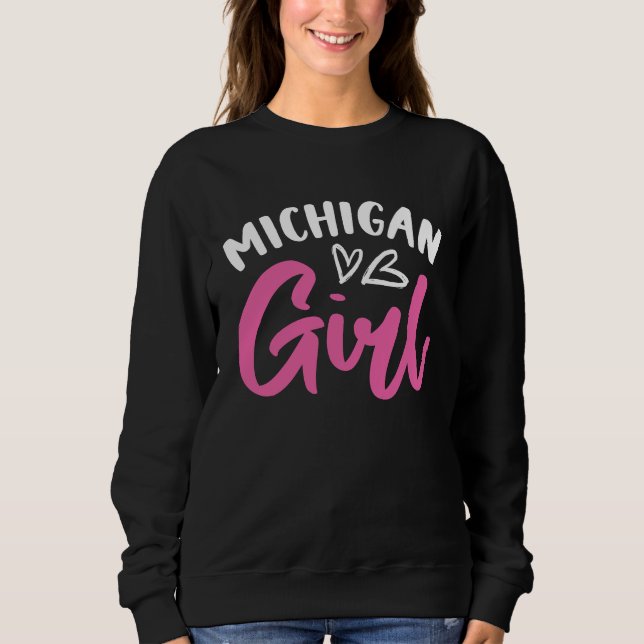 Camiseta Michigan Girl City State American Town Country  4 (Frente)