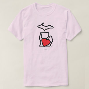 Camiseta Michigan Holding Heart-Shirt