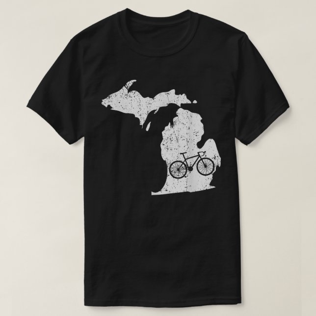 Camiseta Michigan Home State Bike Cycling & Triathlon Gift (Frente do Design)