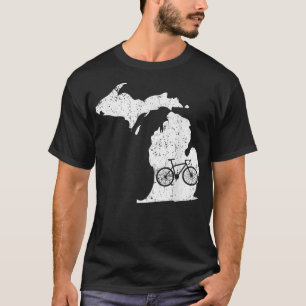 Camiseta Michigan Home State Bike Cycling & Triathlon Gift