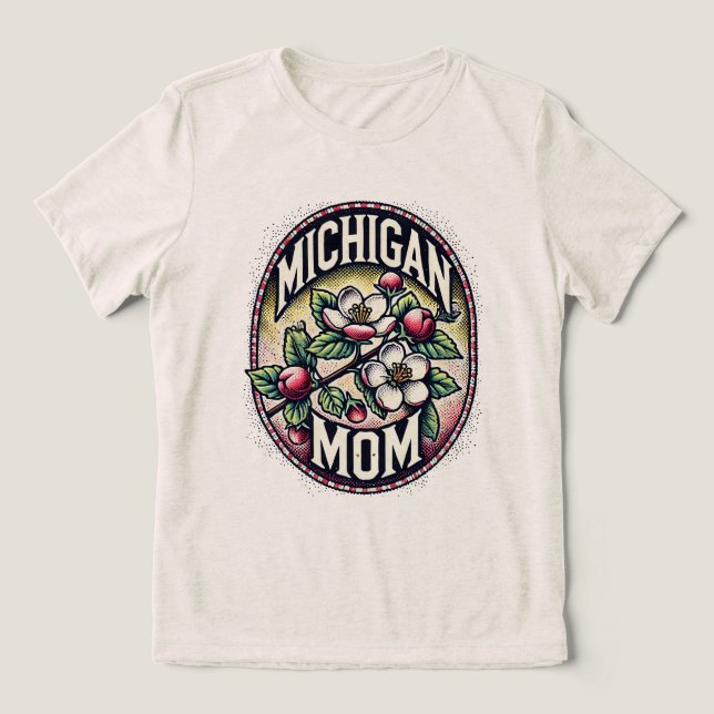 Camiseta Michigan Mãe Cherry Blossom Tree State Flower (Design frontal)