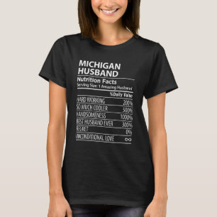 Camiseta MICHIGAN MI HUSBAND Nutrition Facts