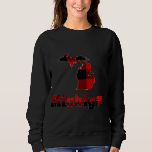 Camiseta Michigan Michigander Buffalo Xadrez Winter Christm