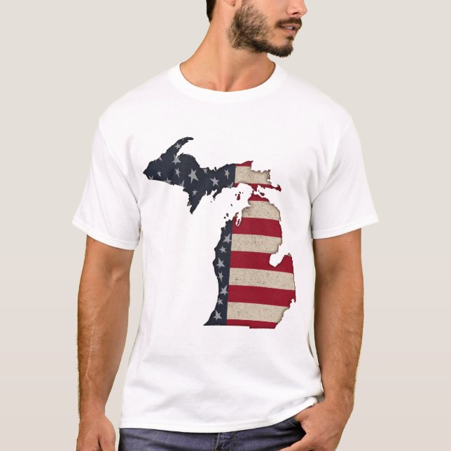 Camiseta Michigan Orud | Estrelas e Estrelas de Americana (Frente)