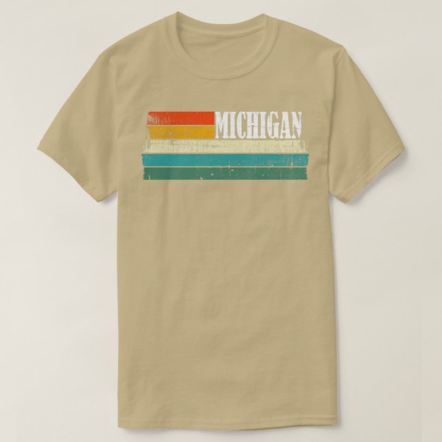 Camiseta Michigan Retro Vintage1 (Frente do Design)