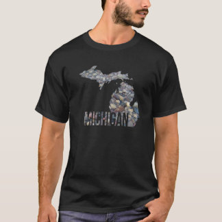 Camiseta Michigan Rock Beach Lake State MI Geology
