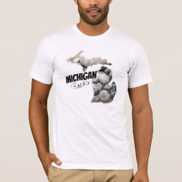 Camiseta Michigan Rocks Dizendo Silhouette Petoskey Stones