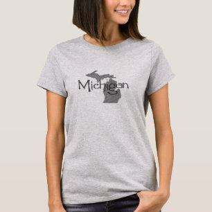 Camiseta Michigan Shaped Vintage Michigander Chalkboard