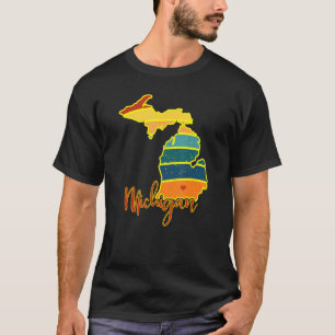 Camiseta Michigan State Pride Sunset I Love Michigan