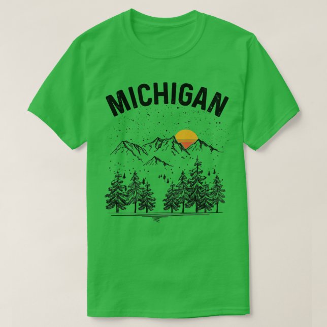 Camiseta Michigan State Vintage Retro (Frente do Design)