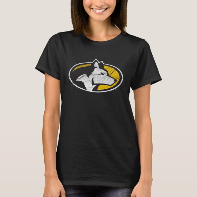 Camiseta Michigan Tech Roucos Dissipados Primário (Frente)