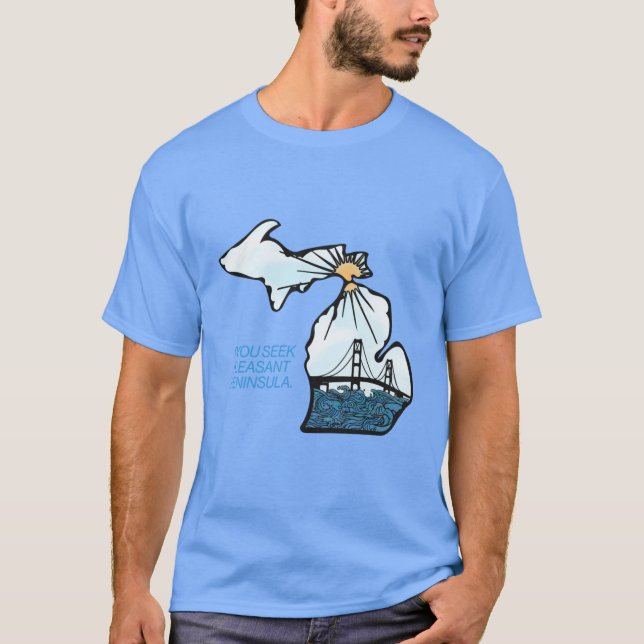 Camiseta Michigan with its motto Oversized (Frente)