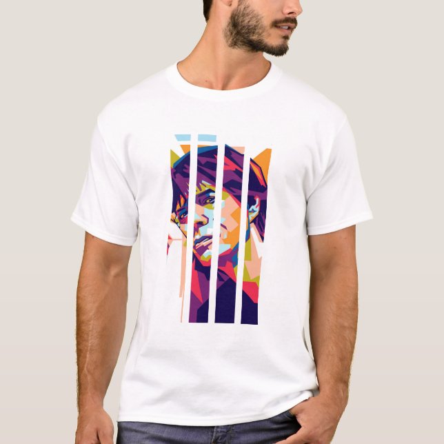 Camiseta Mick Jagger Rock Legend - Rolling Stones Frontman  (Frente)