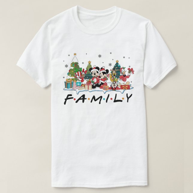Camiseta mickey da família e natal de amigo (Frente do Design)
