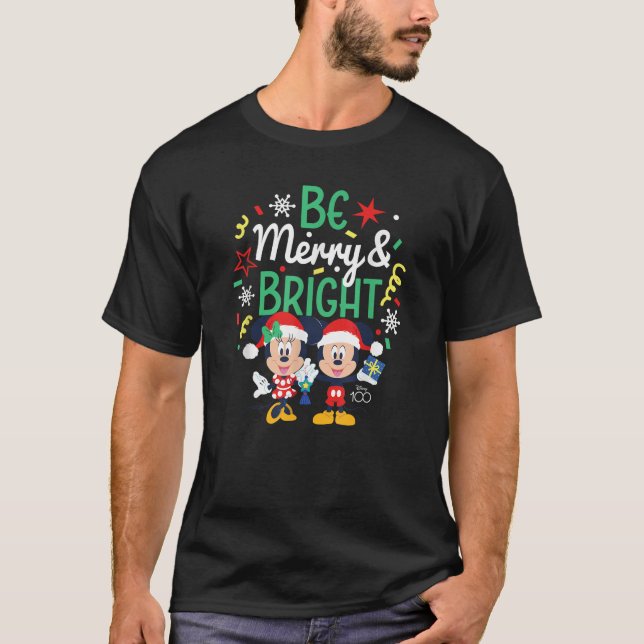 Camiseta Mickey Minnie Be Feliz Bright (Frente)