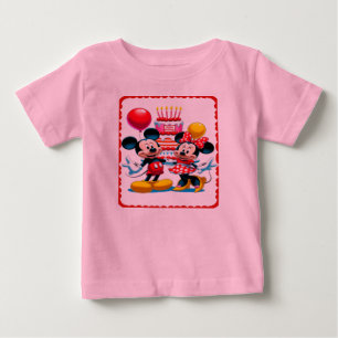 Camiseta Mickey & Minnie Birthday Bash Celebration Tee